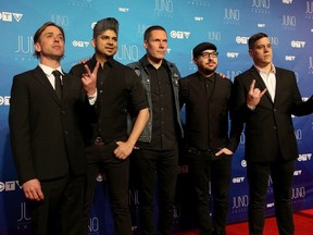 Billy Talent strike a pose as musical talent take to the red carpet at the Juno Awards held on Sunday at the Canadian Tire Centre.
