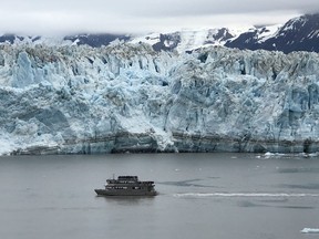 Alaska's mammoth Hubbard Glacier, North America's largest tidewater glacier, is seen during a sail-by aboard Queen Elizabeth. (ROBIN ROBINSON)