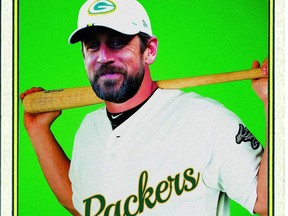 Green Bay Packers quarterback Aaron Rodgers played shortstop as a youngster and is one of many star NFL pivots who have taken that path. (TORONTO SUN PHOTO ILLUSTRATION)