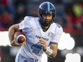 Argonauts quarterback McLeod Bethel-Thompson will start Friday night against the Edmonton Eskimos. (Jeff McIntosh/The Canadian Press)