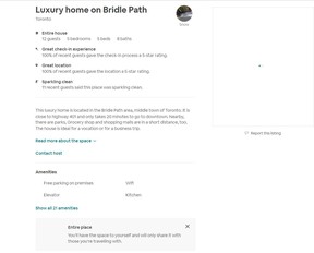 Cached AirBNB listing for 37 The Bridle Path in Toronto