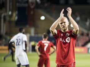 Toronto FC captain Michael Bradley says he is frustrated with Major League Soccer for not working out scheduling conflicts with FIFA regarding international duty. TFC is in a dogfight 
for a playoff spot with seven regular-season matches remaining. (CP FILES)
