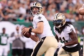 Saints quarterback Drew Brees says he spent the bulk of his baseball-playing days at shortstop. (USA TODAY SPORTS PHOTO)