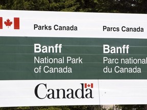 The entrance to Banff National Park in Banff, Alberta on Wednesday, June 12, 2019.