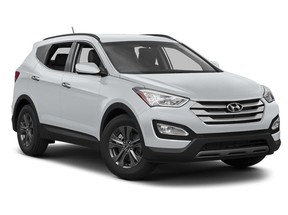 A Hyundai Sante Fe SUV similar to the one Michael Cleghorn is alleged to have stolen.