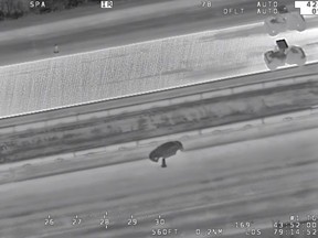 A vehicle driven by an alleged impaired driver is seen on Hwy. 407 in Markham on July 27, 2019.