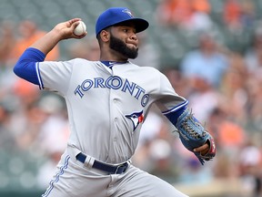 Yennsy Diaz was sent back to double-A New Hampshire on Monday after struggling in his major-league debut a day earlier, when he did not last an inning in Baltimore. (Getty images)