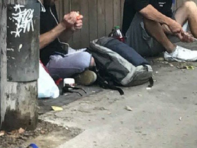 A local resident submitted this images of syringes and alleged drug use the Dundas St. E. and Sherbourne St. area in Toronto, Ont.