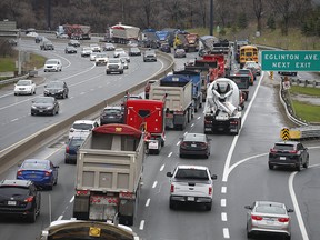 Traffic on the Don Valley Parkway.