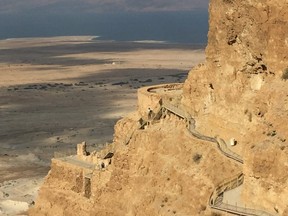 Visitors hike the Snake Trail that leads up a mountainside to the ancient Israeli fortress of Masada. Israel is a Top 10 destination for Canadian luxury travellers. (ROBIN ROBINSON PHOTO)