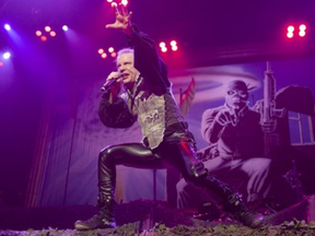 Iron Maiden performing at the Bell Centre, in Montreal, on Aug. 5, 2019. (CHRISTINNE MUSCHI /MONTREAL GAZETTE)