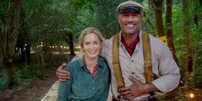 Emily Blunt and Dwayne Johnson star in Disney’s Jungle Cruise.