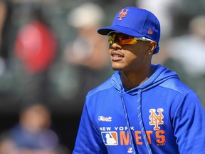 New York Mets' Marcus Stroman leaves the field after the 4-0 win against the Chicago White Sox at Guaranteed Rate Field. (Quinn Harris-USA TODAY Sports)