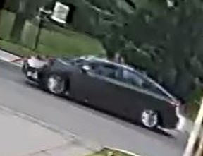 A black Hyundai suspect vehicle in a July 26, 2019 shooting on Ridgevale Drive.