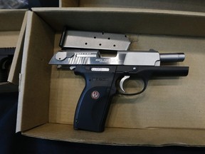 A handgun recovered by York Regional Police on Thursday August 8, 2019.