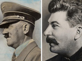 Undated photos of Hitler and Stalin. (ABC News)