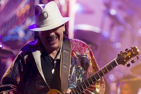 Carlos Santana performs on his Divination Tour at Rogers Place in Edmonton, Alberta on Monday, March 12, 2018. (Ian Kucerak/Postmedia)