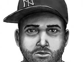 OPP composite sketch of suspect in January 1, 2017 sexual assault in Collingwood