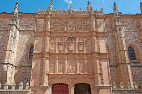 The main building at the University of Salamanca in Spain features an ornate 16th-century facade. (Cameron Hewitt)
