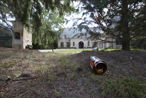 Discarded beer bottle outside the scene of an early-morning shooting at 37 The Bridle Path on Sunday, Aug. 4 2019.