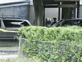 Peel Regional Police investigate at a home on Josephine Court in Brampton after a fatal double stabbing on Friday, August 16, 2019. Veronica Henri/Toronto Sun