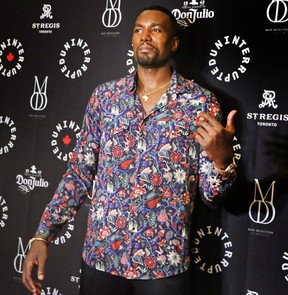 Serge Ibaka at the launch of Uninterrupted Canada on Friday August 2, 2019. (Veronica Henri/Toronto Sun/Postmedia Network)