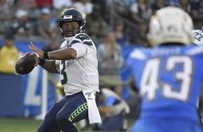 Seahawks quarterback Russell Wilson was drafted by the Colorado Rockies in 2010. (GETTY IMAGES PHOTO)