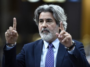 Minister of Canadian Heritage and Multiculturalism Pablo Rodriguez rises in the House of Commons in Ottawa on June 5, 2019. THE CANADIAN PRESS/Justin Tang