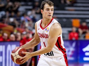 Kevin Pangos of Canada drives during the 2019 FIBA World Cup, first round match between Canada and Senegal at Dongguan Basketball Center on September 05, 2019 in Dongguan, China.