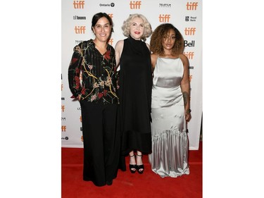 (L-R) Sarah Gavron, Claire Wilson and Theresa Ikoko attend the "Rocks" premiere during the 2019 Toronto International Film Festival at Winter Garden Theatre on Sept. 5, 2019, in Toronto.