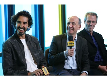 Actor Dev Patel, director Armando Iannucci and actor Hugh Laurie of 'The Personal Story of David Copperfield' attend The IMDb Studio Presented By Intuit: QuickBooks Canada at the 2019 Toronto International Film Festival at Bisha Hotel & Residences on Sept. 6, 2019 in Toronto. (Rich Polk/Getty Images for IMDb)