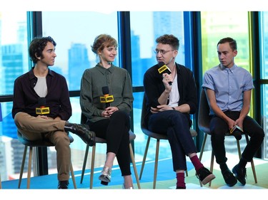 Actor Alex Wolff, actress Imogen Poots, director Joey Klein and actor Ker Gilchrist of 'Castle in the Ground' attend The IMDb Studio Presented By Intuit: QuickBooks Canada at the 2019 Toronto International Film Festival at Bisha Hotel & Residences on Sept. 6, 2019 in Toronto.