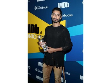 Actor Riz Ahmed receives The IMDb STARmeter Award at The IMDb Studio Presented By Intuit: QuickBooks Canada during the 2019 Toronto International Film Festival at Bisha Hotel & Residences on Sept. 6, 2019 in Toronto. (Rich Polk/Getty Images for IMDb)