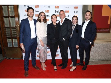 (L-R) Guest, Katie Bird Nolan, Aisling Chin-Yee, Jean-Marc Vallee, Lindsay Tapscott and Damon D'Oliveira attend "The Rest Of Us" premiere during the 2019 Toronto International Film Festival at Winter Garden Theatre on Sept. 6, 2019 in Toronto.