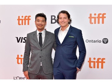 Destin Daniel Cretton (L) and Joel P. West attend the "Just Mercy" premiere during the 2019 Toronto International Film Festival at Roy Thomson Hall on September 06, 2019 in Toronto, Canada.