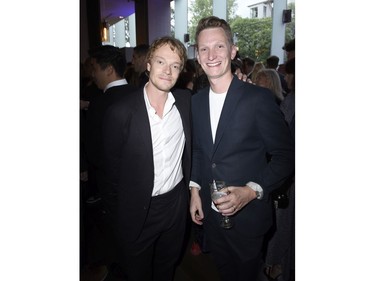 Alfie Allen (L) and Tom Harper attend Entertainment Weekly's Must List Party at the Toronto International Film Festival 2019 at the Thompson Hotel on Sept. 7, 2019 in Toronto.