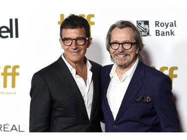 Antonio Banderas and Gary Oldman attend the 2019 Toronto International Film Festival TIFF Tribute Gala at The Fairmont Royal York Hotel on September 09, 2019 in Toronto, Canada.