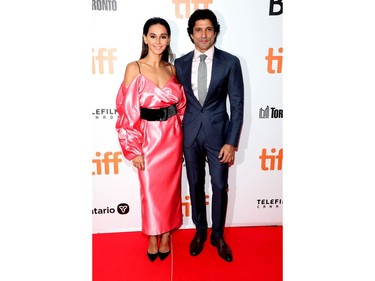 Shibani Dandekar and Farhan Akhtar attend "The Sky Is Pink" premiere during the 2019 Toronto International Film Festival at Roy Thomson Hall on September 13, 2019 in Toronto, Canada.