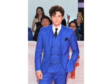 Aneurin Barnard attends the "Radioactive" premiere during the 2019 Toronto International Film Festival at Princess of Wales Theatre on Sept. 14, 2019.