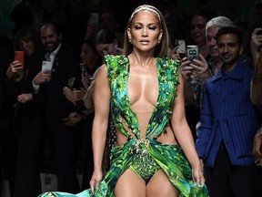 Jennifer Lopez walks the runway at the Versace show during the Milan Fashion Week Spring/Summer 2020 on September 20, 2019 in Milan, Italy.  (Vittorio Zunino Celotto/Getty Images)