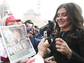 After winning the U.S. Open, Canadian tennis player Bianca Andreescu was honoured at a rally in Mississauga on  Sept. 15, 2019. (Veronica Henri, Toronto Sun)
