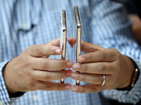 The new Apple iPhone 11 Pro is unveiled during an Apple special event on Sept. 10, 2019. (Getty Images)