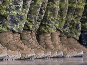 A contingent of Canadian Armed Forces members. Errol McGihon/Postmedia