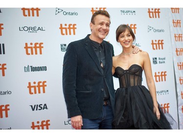 Jason Segel and Dakota Johnson arrive for the premiere of "The Friend" during the 2019 Toronto International Film Festival Day 2, 
on Sept. 6, 2019 in Toronto.