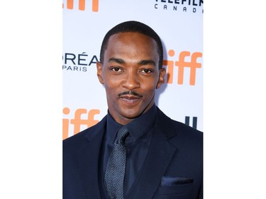 Anthony Mackie attends the Special Screening Presentation of "Seberg" at the Ryerson Theater during the 2019 Toronto International Film Festival Day 3 on Sept. 7, 2019 in Toronto.