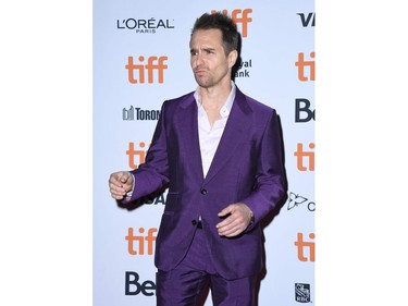 Actor Sam Rockwell attends the special screening of "Jojo Rabbit" during the 2019 Toronto International Film Festival Day 4 at the Princess of Wales Theatre on Sept. 8, 2019, in Toronto.