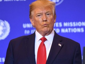 U.S. President Donald Trump holds a press conference in New York City on Wednesday, Sept. 25, 2019, on the sidelines of the United Nations General Assembly.