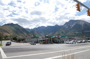 The scenery in Salt Lake City is very rugged, as it is located in the foothills of the Rocky Mountains. These mountains are in the east end of the city. (Laura Shantora Nelles)