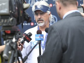 Argonauts GM Jim Popp says he’d like to develop some consistency with the team he has rather than trade off players and rebuild for next year.  Jack Boland/Toronto Sun files