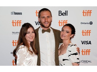Actors Kelly Macdonald, George Mason and Julia Stone pose at the premiere of "Dirt Music" at the Toronto International Film Festival (TIFF) in Toronto, Ontario, Canada September 11, 2019. REUTERS/Mark Blinch ORG XMIT: MMX209